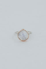Dew Drop Ring - Moonstone Mixed Metals thumbnail