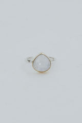 Dew Drop Ring - Moonstone Mixed Metals thumbnail