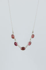Wings Hawaii Five Stone - Bezel Set Necklace with Pink Tourmaline thumbnail
