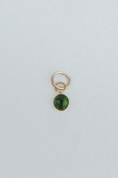 Green Orb Charm | 14k