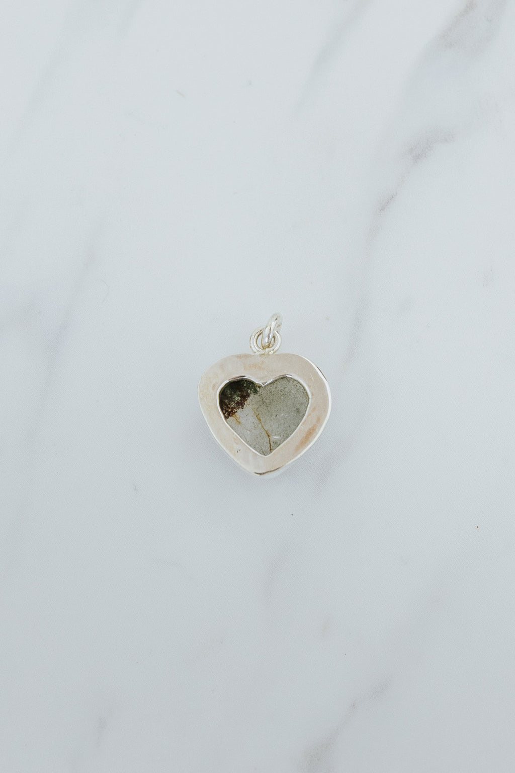 Heart Stone Necklace Charm - Chlorite Quartz