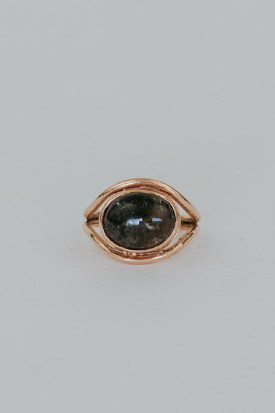 Evil Eye Ring - Tourmaline 14k RG