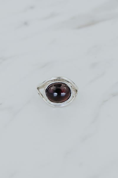 Evil Eye Ring - Pink Tourmaline