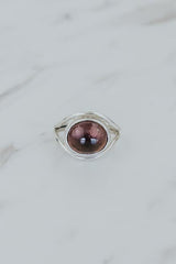 Evil Eye Ring - Pink Tourmaline thumbnail