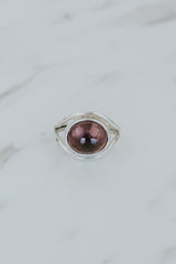 Evil Eye Ring - Pink Tourmaline thumbnail