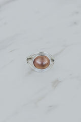 Evil Eye Ring - Pink Tourmaline thumbnail