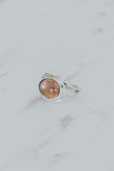 Evil Eye Ring - Pink Tourmaline
