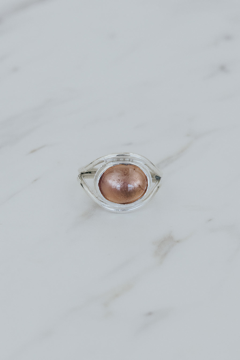 Evil Eye Ring - Pink Tourmaline