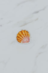 Wings Hawaii bezel-set Sunrise Shell ring bezel-set in sterling silver. Authentic, rare Hawaiian beach shell. Fine jewelry handmade with aloha on Maui. One of a kind gifts made in Hawaii. thumbnail
