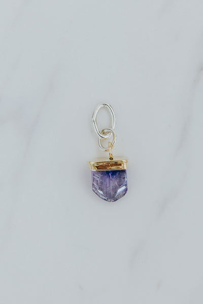 Necklace Charm - Tanzanite | 14k + SS
