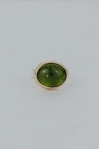 Crown Vesuvianite Garnet Ring - 14k