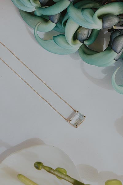 Mermaid Necklace | Bi-Color Topaz - 14K