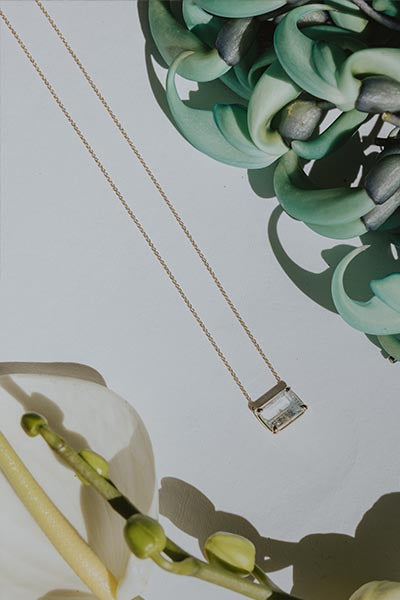 Mermaid Necklace | Bi-Color Topaz - 14K