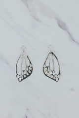 Wings Hawaii Bling Wing butterfly earring charms in sterling silver. Fine jewelry handcrafted in Maui.  thumbnail
