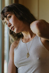 14K Gold or Sterling Silver Butterfly Wing Pendant Necklace thumbnail