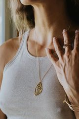 14K Gold or Sterling Silver Butterfly Wing Pendant Necklace thumbnail