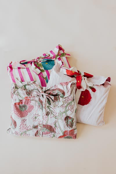 Block Print Pajama Sets - Short Sleeve