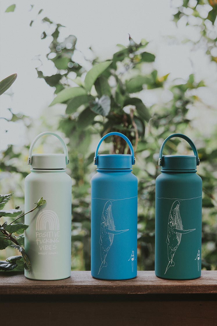 Whale Dance Water Bottle - Teal