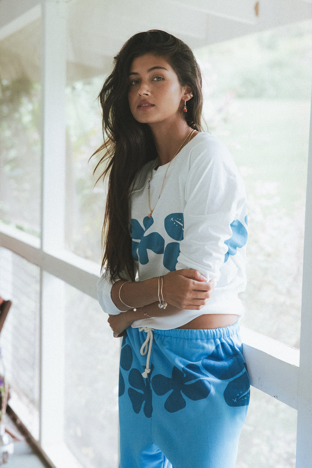 Hibiscus Joggers - French Terry