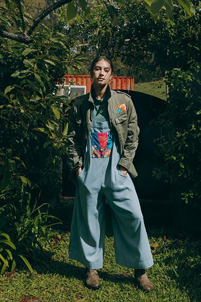 Sun Pocket Overalls - Blue