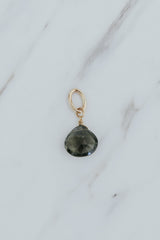 Wings Hawaii blue Tourmaline necklace charm in 14k gold-filled. Fine jewelry handcrafted in Maui.  thumbnail