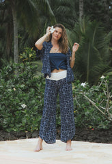Pau Hana Pants - Quilted Ulu - Navy