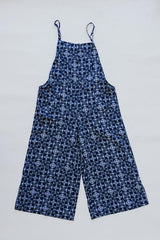Aloha Print Overalls - Navy Quilted Ulu thumbnail