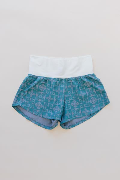 Pau Hana Shorts - Quilted Ulu - Surf