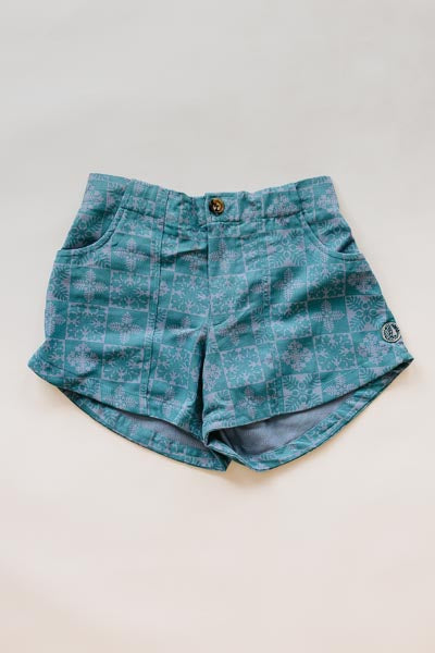 Retro Pocket Shorts - Quilted Ulu - Surf