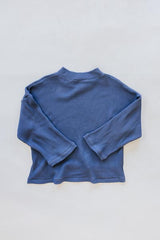 wings hawaii boxy long sleeve in blue slate waffle  thumbnail