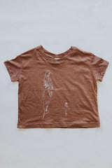 Organic Cotton Crop Tee - Whale Dance | Rust thumbnail