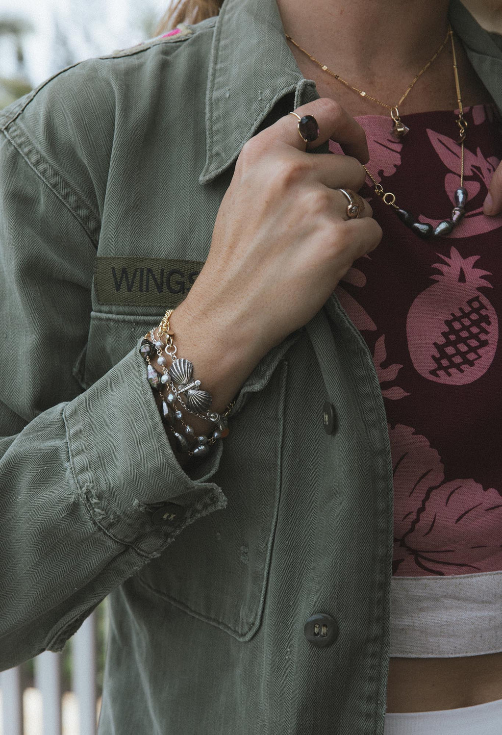 Tahitian Pearl Chain Bracelet | GF