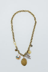 Wings Hawaii charm necklace with steamboat charm and locket thumbnail
