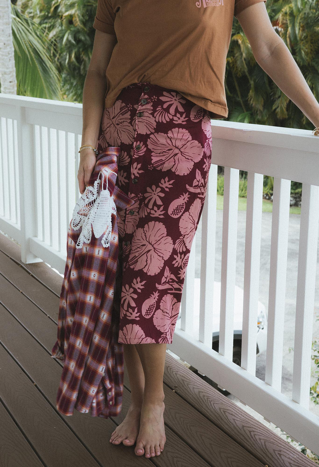 Brie Midi Skirt - Hana Garden