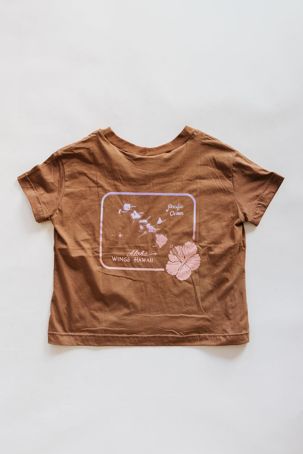 Organic Cotton Crop Tee - Vintage Map