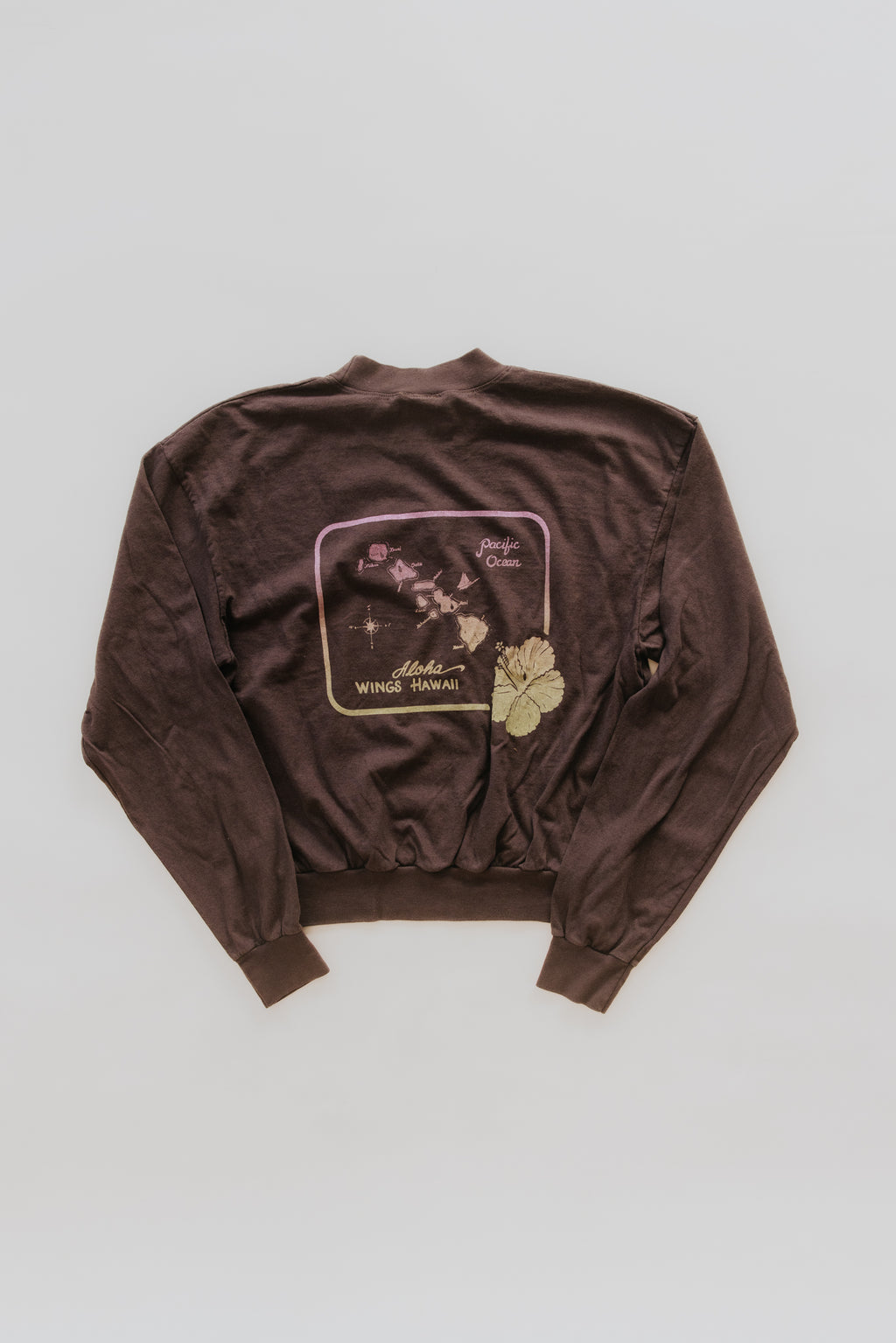Cropped Longsleeve Tee - Island Map