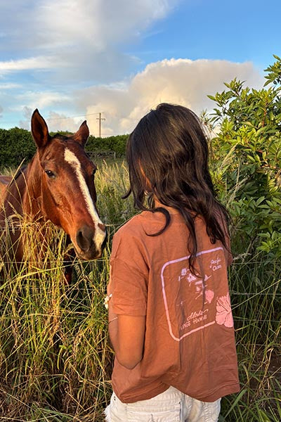 Organic Cotton Crop Tee - Vintage Map