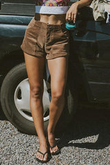 Retro Pocket Shorts - Brown Corduroy thumbnail