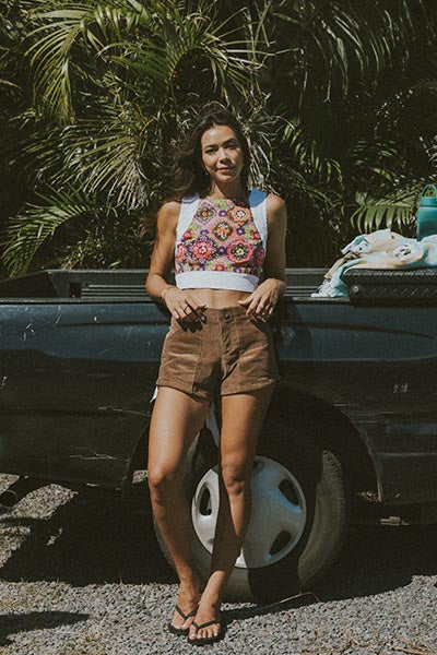 Retro Pocket Shorts - Brown Corduroy