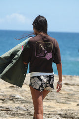 Wings Hawaii vintage island map wide cropped tee. Designed in Maui. 