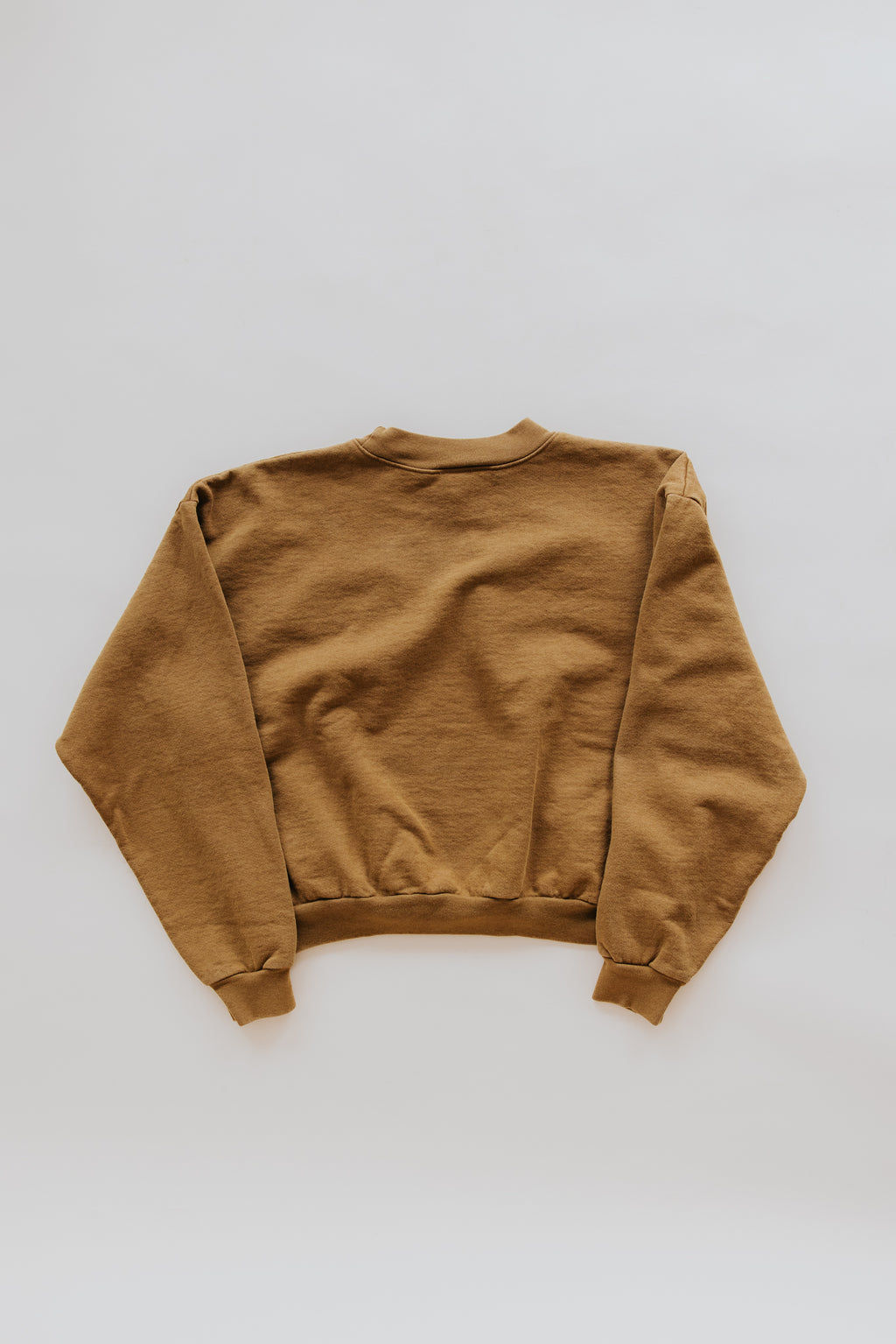 Cropped Tiger Patch Sweatshirt - Brass