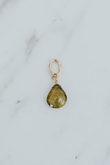 Wings Hawaii brown Tourmaline necklace charm in 14k gold-filled. Fine jewelry handcrafted in Maui.  thumbnail
