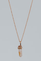 Bullet Charm Necklace -  Imperial Topaz 14k thumbnail