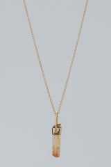 Bullet Charm Necklace -  Imperial Topaz 14k thumbnail