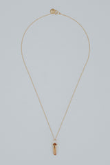 Bullet Charm Necklace -  Imperial Topaz 14k thumbnail