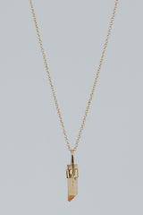 Bullet Charm Necklace -  Imperial Topaz 14k thumbnail