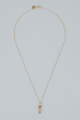 Bullet Charm Necklace -  Imperial Topaz 14k thumbnail