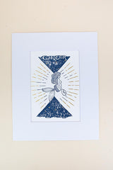 Wings Hawaii zodiac letterpress prints - Cancer matted thumbnail