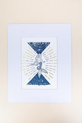 Wings Hawaii zodiac letterpress prints - Capricorn matted thumbnail