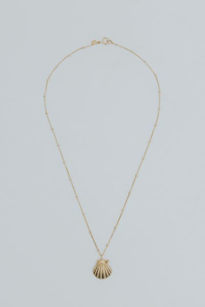 Wings Hawaii Forever Sunrise Shell Necklace in sterling silver or 14k yellow gold. Fine jewelry handmade in Maui. 